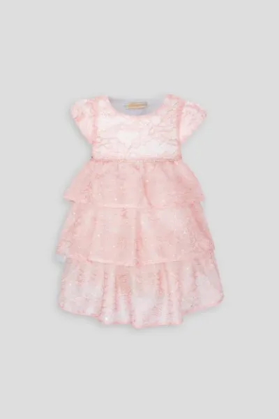 Laced Dress with a multi-tiered skirt